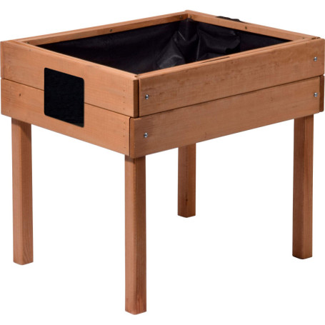 dobar Jardinière surélevée pour Enfant avec Tableau Craie, Petit bac à Herbes pour la terrasse et Le Balcon, 50 x 40 x 45 cm, en