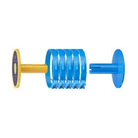 Stroft - Système de bobine de bas de ligne avec 5 anneaux de cutter, 5 anneaux de sécurité, porte-bobine et sangle courte + 25 é