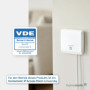 Homematic IP Smart Home 156669A0 Thermostat Mural numérique avec capteur d'humidité, Chauffage au Sol avec Application, Alexa, G