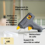Pistolet à colle chaude Rapid Hobby avec 30 bâtons de colle transparents inclus, Compatible colle Ø7 mm pour loisirs créatifs, r