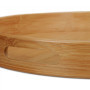 Relaxdays 10020235 Plateau de service rond en bambou plateau repas transport poignées HxlxP: 5 x 38,5 x 38,5 cm apéritif bois, n