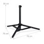 Relaxdays Support de Parasol, Jardin & Camping, Mobile, Pliant, 25-32 mm, HLP 55x76x76 cm, Acier, Noir