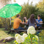 Relaxdays Support de Parasol, Jardin & Camping, Mobile, Pliant, 25-32 mm, HLP 55x76x76 cm, Acier, Noir