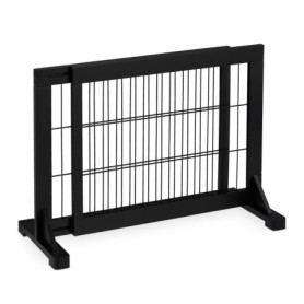 Relaxdays Barrière de sécurité, Extensible, escaliers et Portes, HxL : env. 56x70-115 cm, pour Enfants & Chiens, Noire