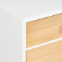 Relaxdays Boîte à tiroirs, Bambou et MDF, Mini-Commode 2 Compartiments, HxLxP : 14x33x21 cm, Organiseur, Nature/Blanc