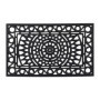 Relaxdays Paillasson Caoutchouc, 45x75 cm, antidérapant, résistant, extérieur, Tapis d’entrée, Ornements, Noir