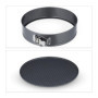 Relaxdays Lot moules à charnière, 8 Plats, diamètre: 14/16/18/20/22/24/26/28 cm, inoxydables, antiadhésifs, Anthracite