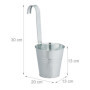 Relaxdays Pot de Fleur Suspendu, Lot de 12, Suspension Plantes, en métal, HxLxP: 30 x 13 x 20 cm, galvanisé, argenté