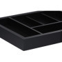 Relaxdays Range-Couverts, Extensible, 5 à 7 Compartiments, Organiseur pour Le tiroir, Bambou et MDF, Noir