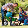 Relaxdays Roue de brouette 3.50-6, Caoutchouc, Jante en Plastique, Rechange, increvable, 100 kg Max., Noir - Blanc