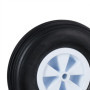 Relaxdays Roue de brouette 3.50-6, Caoutchouc, Jante en Plastique, Rechange, increvable, 100 kg Max., Noir - Blanc