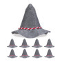 Relaxdays Chapeau Bavarois ou tyrolien, pour Le Carnaval, Accessoire pour Une Tenue Bavaroise, Lot de 9, Gris