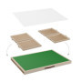 Relaxdays Plateau pour Puzzle allant jusqu'à 1 000 pièces, Ergonomique, 4 tiroirs, Bois de pin, Nature et Vert