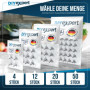 DIYexpert® 20 x ventouses Ø 30 mm avec filetage M4x10mm avec écrous moletés transparent - Fabriqué en Allemagne