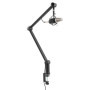LogiLink AA0127 Bras de Microphone Professionnel avec Bras en Ciseaux Pliable pour Streaming, podcasts, Diffusion, etc., Rotatif