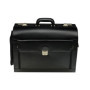 Alassio 45057 Verona Valise Pilote en Cuir de qualité supérieure Noir 49 x 35 x 24 cm, Noir, 49 mm, Valise Pilote