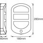 LEDVANCE Applique et plafonnier LED, luminaire design en optique plate pour extérieur avec détecteur de mouvement, blanc chaud (