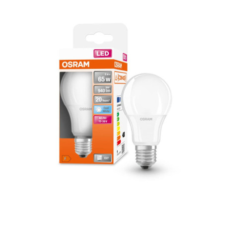OSRAM Star+ lampe LED à basse tension, E27-base, optique mate ,Blanc froid (4000K), 940 Lumen, Remplacement de la traditionnelle