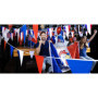 Boland Kit de décoration Frankeich, Drapeaux en Papier, Guirlande de fanions, Ballons en Aluminium, Allez Les Bleus, décoration,
