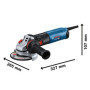 Bosch Professional meuleuse angulaire GWS 17-125 S (1700 W, diamètre de disque : 125 mm,carton)