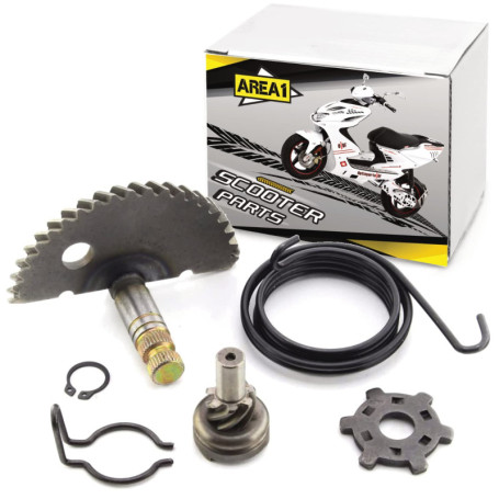 Kick starter Pignon de réparation kick-starter à ressort compatible avec les moteurs compatible avec 12,5 mm (50 cm3) // Speedfi