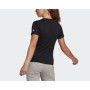 T-shirt à manches courtes femme Adidas Lin T Noir (XS)