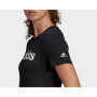T-shirt à manches courtes femme Adidas Lin T Noir (XS)