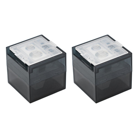 KUM AZ1037679 - Taille-crayon avec réservoir CUB3, noir, 2 taille-crayons pour crayons épais et fins et crayons de mine