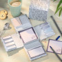 Idena 11370 - Bloc-notes dépliable avec notes adhésives et bande adhésive, distributeur pratique dans une boîte à rabat, adapté 