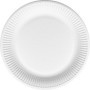 Idena 50160 - Assiette de fête Blanc, 200 pièces,⌀ 23 cm, Certifié FSC, Assiette en Carton 100% compostable, pour Les fêtes, bar