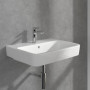 Villeroy & Boch Robinetterie pour lavabo Villeroy & Boch O.novo, robinet de salle de bains avec tirette et cartouche céramique, 