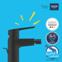 GROHE Start, Mitigeur Monocomande Bidet, Taille S, Noir Mat, 325602432