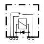HELLA Relais, courant de travail - 24V - 5pôle - Relais inverseurs - avec diode de suppression - 4RD 933 332-091