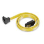 deleyCON 4x 0,5m SATA 3 Câble for HDD SSD Câble de Données 6 GBit/s 2x Droite + 2x Droite à 90° Jaune