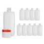 Octopus Bouteilles en plastique 10x 500 ml, bouteilles en plastique PE-HD avec bouchon à vis de blanc, bouteilles vides avec bou