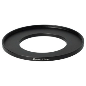 vhbw Bague d'adaptation de Filtre Step-Up de 49 mm vers 77 mm pour Objectif d'appareil Photo - Adaptateur, métal, Noir