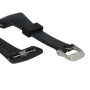 vhbw bracelet TPE L compatible avec Polar FT7m, FT4m, FT4f, FT7, FT4 montre connectée - 11,5cm + 8,5 cm, noir