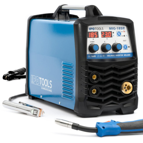 IPOTOOLS MIG-185R poste a souder MIG MAG - Poste à souder MIG avec 185A 230V IGBT, 4 en 1 Poste MIG Flux MMA électrodes, Poste d