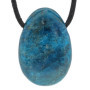 Lebensquelle Plus Pendentif en forme de goutte d'apatite - Avec cordon en coton - Pendentif en pierre précieuse de qualité supér