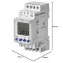 ADAKAT Minuterie Numérique LCD Astronomique TH-35, 2 Canaux, 100 Programmes, Blanc, 24 V 230 V