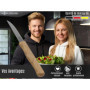 Set de 2 couteaux à fruits de Solingen Fabriqué en Allemagne Acier inoxydable avec manche en bois de hêtre pour couper et épluch