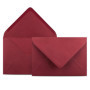 Colours-4-you - Lot de 50 enveloppes - DIN C6 - Rouge foncé - 11,4 x 16,2 cm - Enveloppes avec 80 g/m² - Fermeture humide - Raba