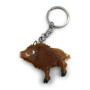Onwomania Porte-clés en bois avec verrous de sanglier, breloque pendentif sabot fendu