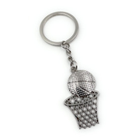 Onwomania - "Ballon de Basket-Ball Porte-clés - Porte-Bonheur en métal idéal comme Cadeau, par Exemple pour Le Meilleur ami, Le 