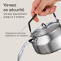 Praknu Bouilloire de camping 1 l en acier inoxydable - Sans électricité - Bouilloire, gobelet, passoire à thé et sac - Empilable