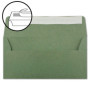 NEUSER PAPIER - Lot de 50 enveloppes en papier kraft - Format DIN long - Vertes - Fermeture adhésive - 11 x 22 cm - En papier re