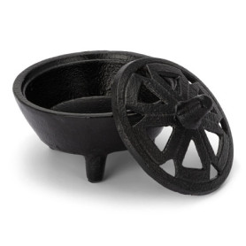 NKlaus Encensoir Ø10,5cm brûleur d'encens Fonte Noire encensoir -Bol 40615
