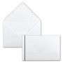Lot de 75 enveloppes blanches avec trait de deuil noir - Format DIN C6 - 114 x 162 mm - Fermeture humide - Enveloppes postales s