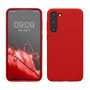 kwmobile Housse Compatible avec Samsung Galaxy S23 Plus Coque - Housse de téléphone Protection Souple en TPU Silicone - Rouge Cl