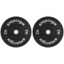 SPORTNOW set de 2 poids d'haltères, 2 x 10kg poids, ensemble de disques d'haltères, disques de poids pour barre d'haltère de 5 c